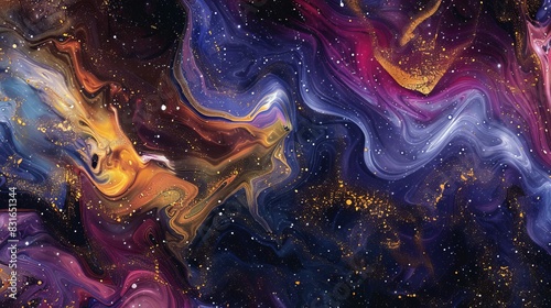 Vibrant Galaxy Swirl Abstract Background