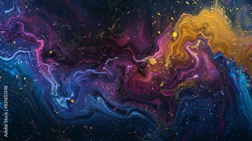 Vibrant Galaxy Swirl Abstract Background
