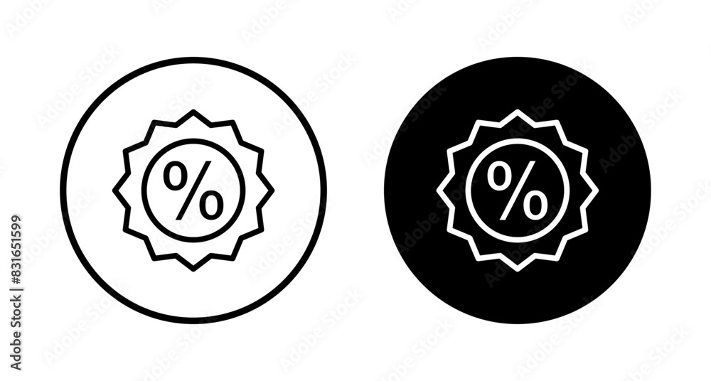 Discount icon vector isolated on white background. Discount tag icon. Discount icon vector isolated on white background. Discount tag icon.