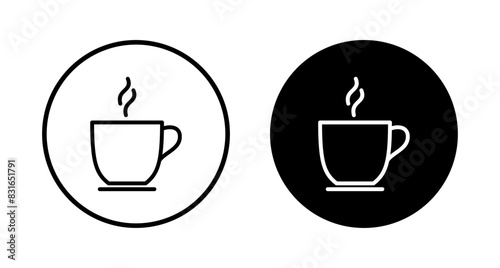 coffee cup icon vector isolated on white background. Coffee cup icon. Coffee vector icon. Tea