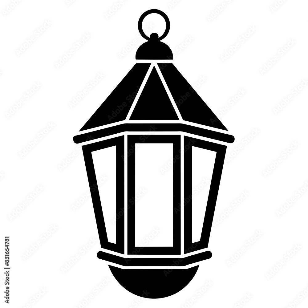 Lantern icon vector art silhouette illustration Lantern icon vector art silhouette illustration