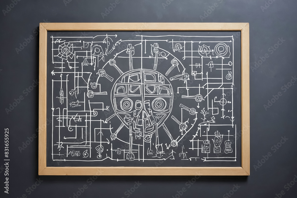 Fototapeta premium Chalkboard with Abstract Design