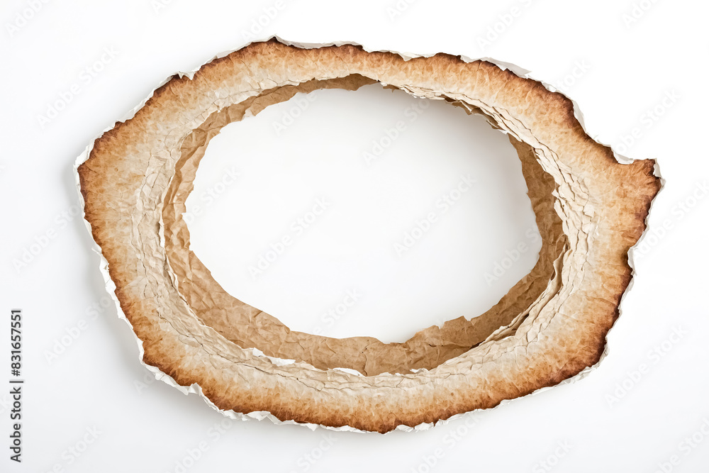 Torn Brown Paper Circle Frame Torn Brown Paper Circle Frame
