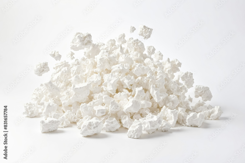 White Popcorn Isolated On White Background