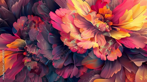 Vibrant Floral Abstract Background