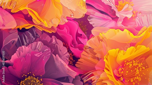 Vibrant Floral Abstract Background