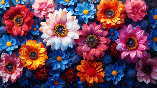 watercolor painting sunflower pattern, colorful flowers texture. Wall Art Poster Print Design for Home Decor, Decoration Artwork, High Resolution Wallpaper and Background for Computer, Smartphone