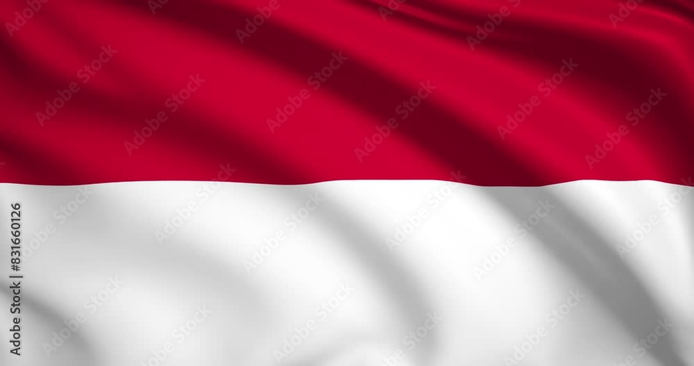 flag of Indonesia. Indonesian flag background. 4k 60FPS flag of Indonesia. Indonesian flag background. 4k 60FPS