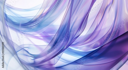 Abstract Blurred Blue and Purple Stripes on White Background photo