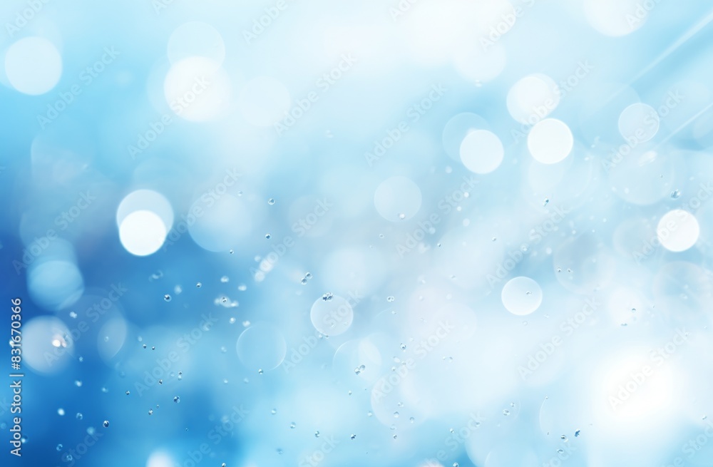 Dreamy Elegance Soft Bokeh on White and Blue Abstract Background