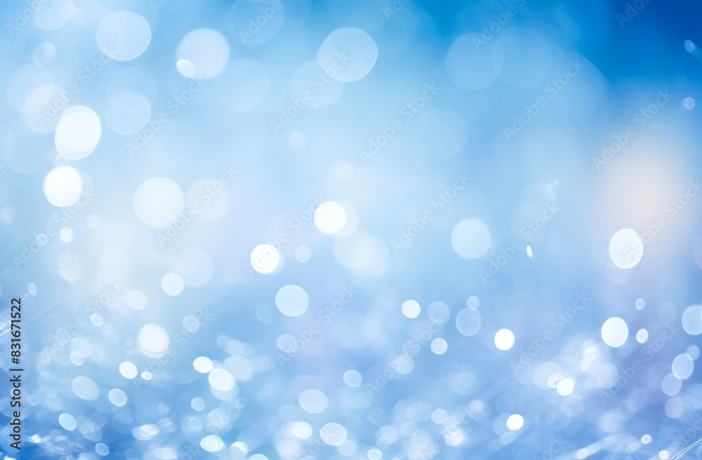 Whispering Lights Soft Bokeh on a White and Blue Abstract Canvas Whispering Lights Soft Bokeh on a White and Blue Abstract Canvas