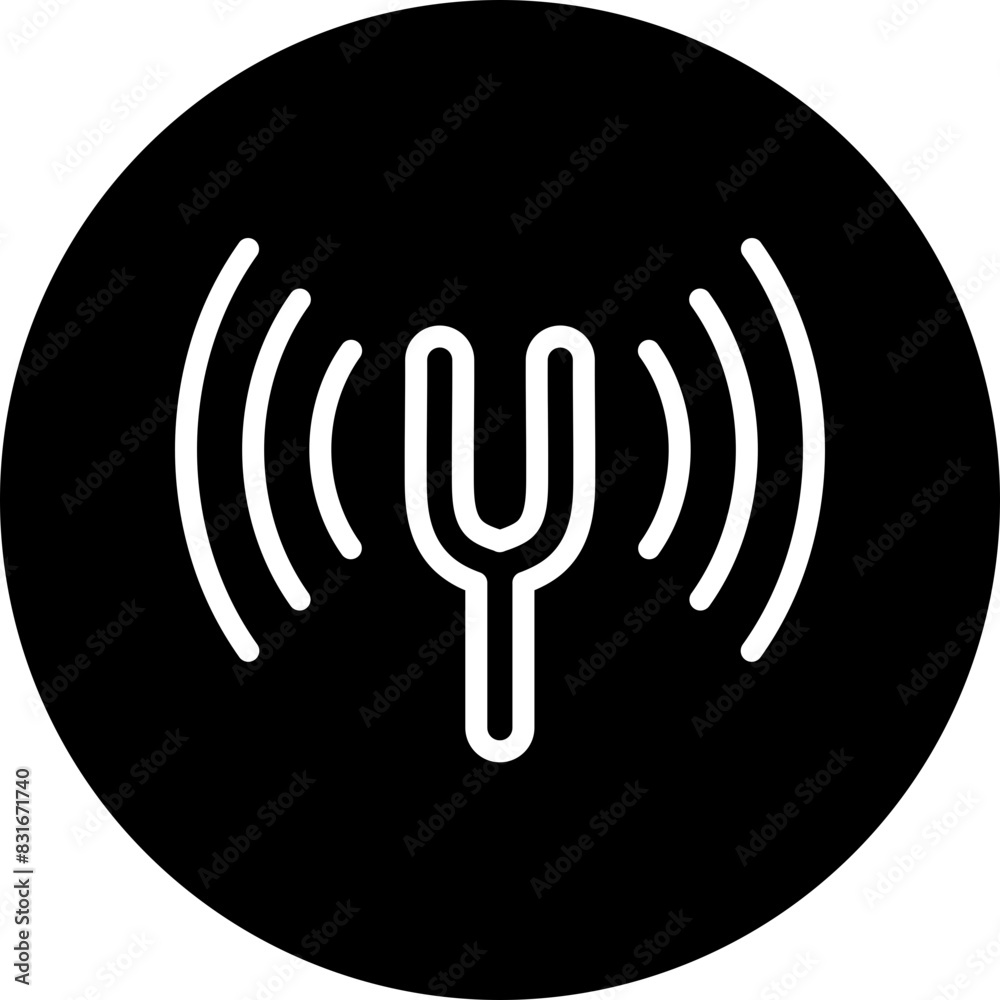Vibration Vector Line White Circle Black Icon Design Vibration Vector Line White Circle Black Icon Design