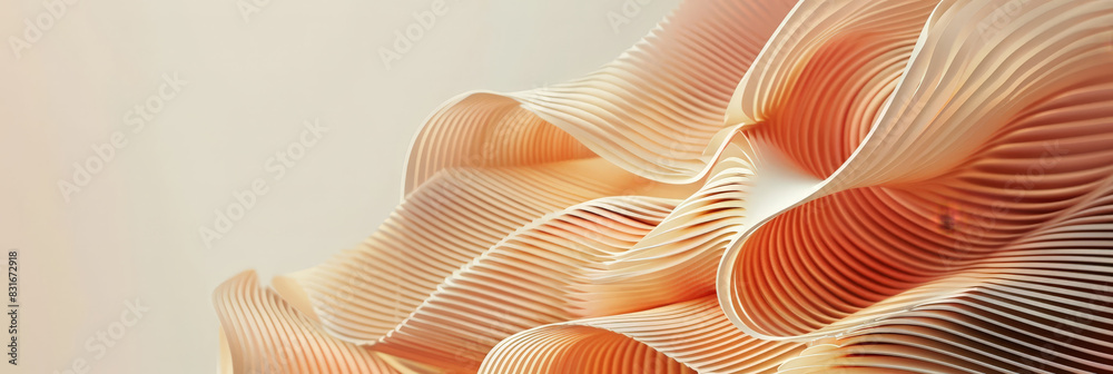 3d Pattern Smooth Abstract golden wave patterns in close-up view creating a dynamic and ...