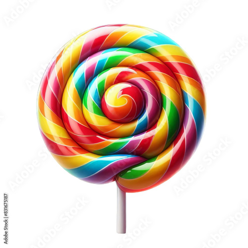 Lollipop candy isolated on transparent background