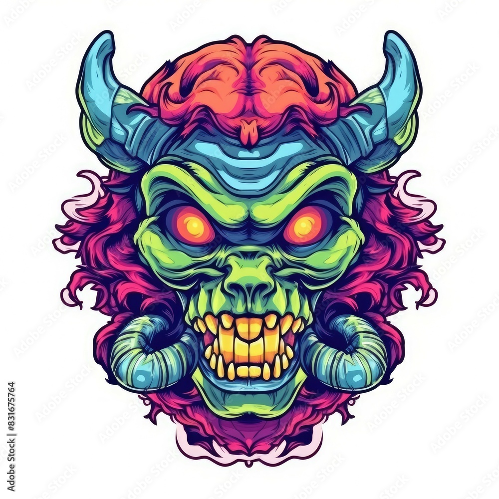 Fototapeta premium Art illustration monster angry