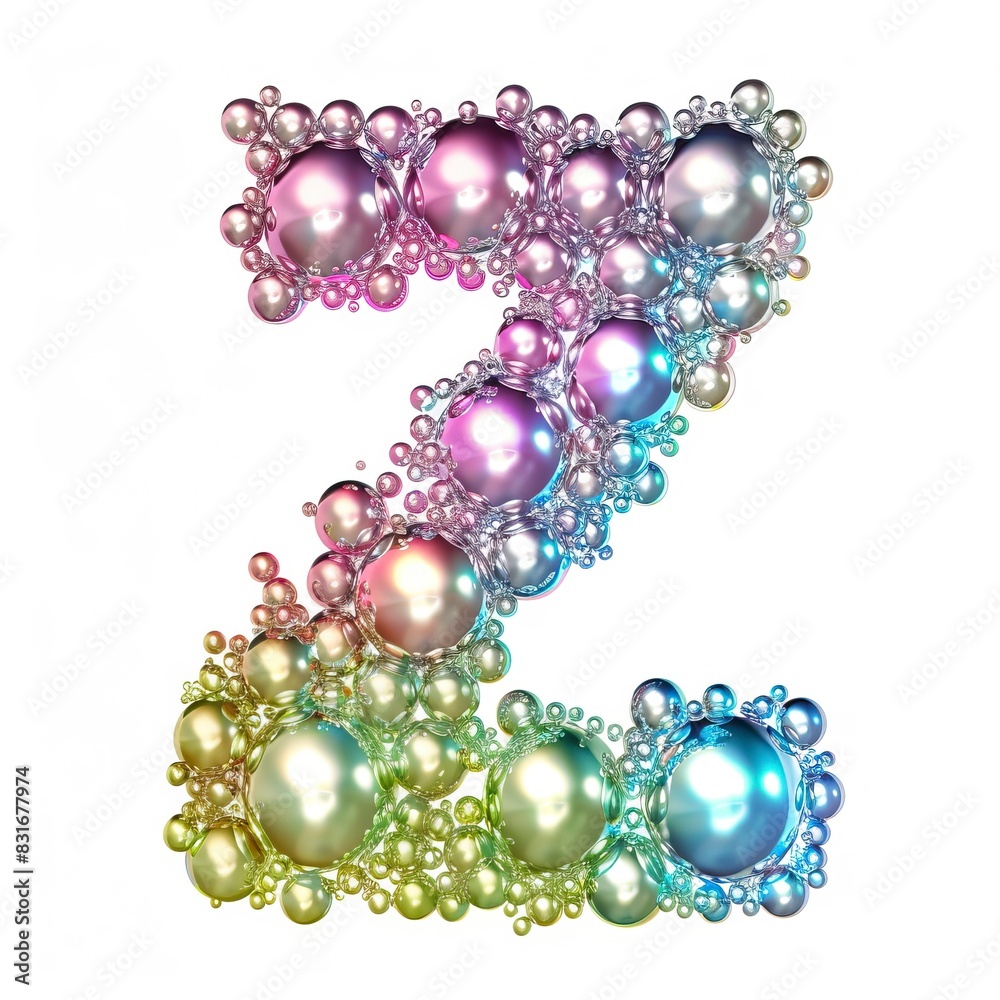 Bubble font of letter Bubble font of letter