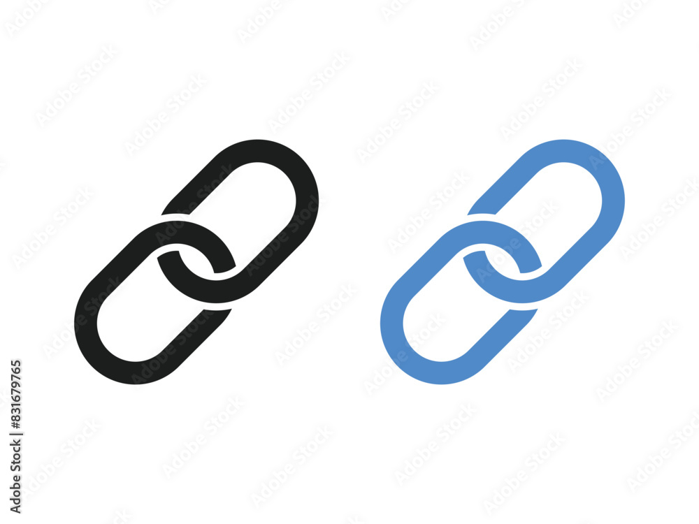 Chain or link Icon vector illustration Chain or link Icon vector illustration