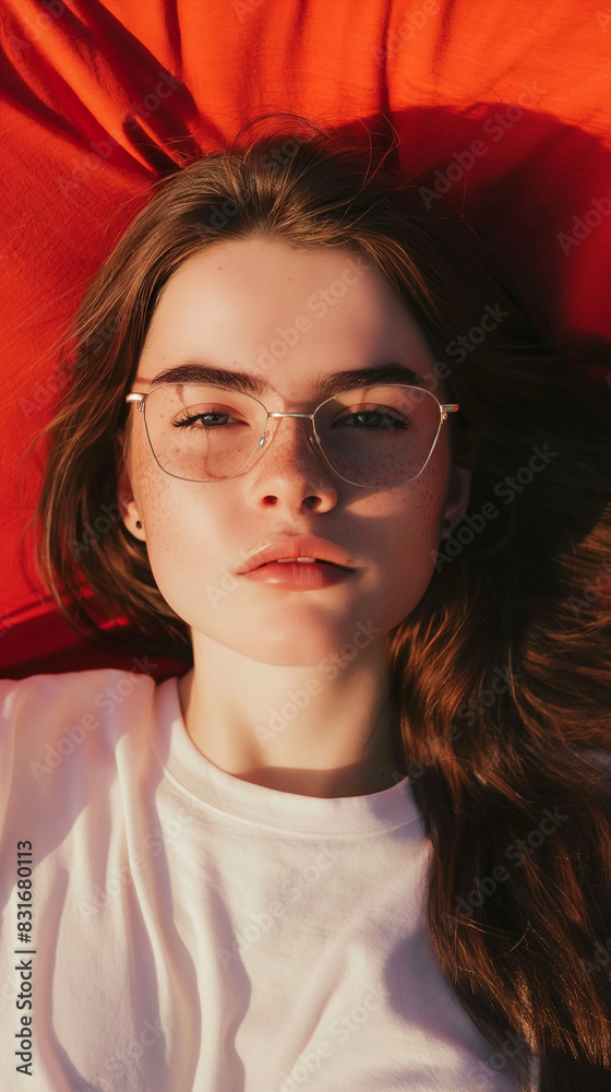 portrait of a woman with glasses portrait of a woman with glasses