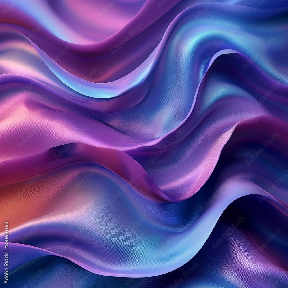 Purple and blue waves create a mesmerizing scene Purple and blue waves create a mesmerizing scene