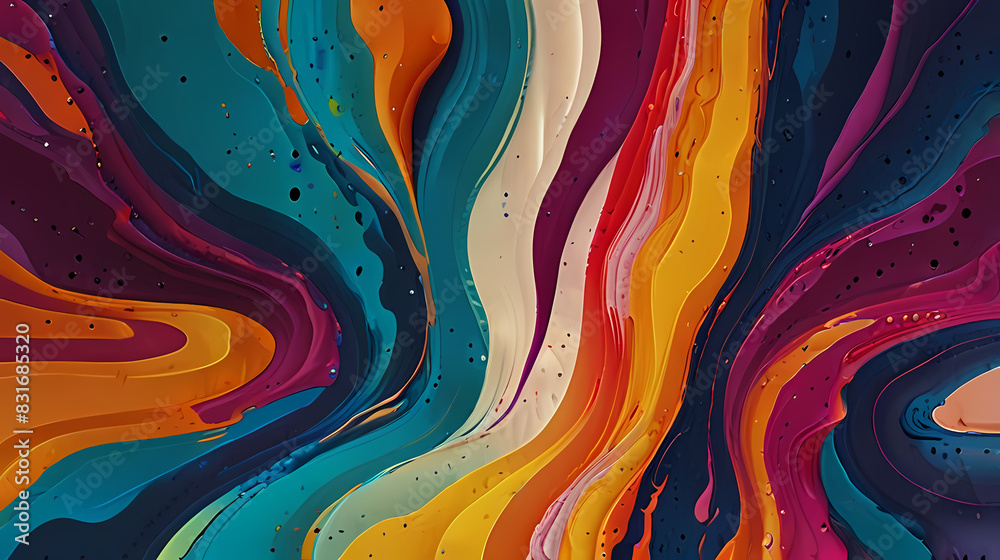 Abstract background with fluid and chaotic strokes theme