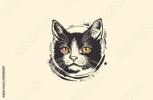 Cat logo design template vector illustration