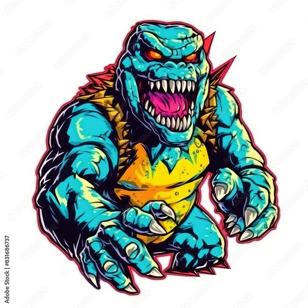 Art illustration monster angry Design t-shirt