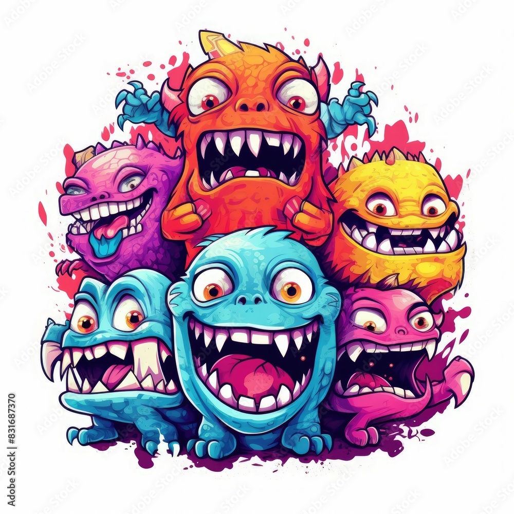 Art illustration doodle monster colorfull 