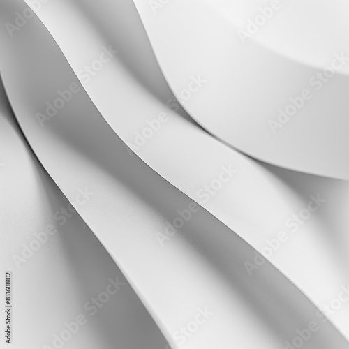 Light and shadow intertwine with graceful white curves in an elegant dance photo