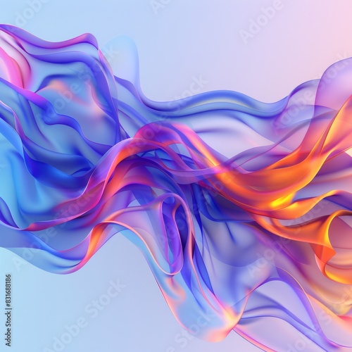 Vibrant digital waves choreograph a dazzling color symphony photo