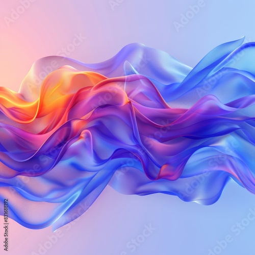 The digital canvas is alive with vibrant waves  composing a color symphony
