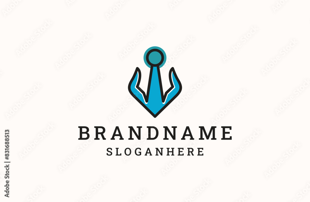 marine emblems logo with anchor and rope, anchor logo marine emblems logo with anchor and rope, anchor logo