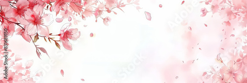 Delicate pink cherry blossoms on white background with soft lighting, capturing the beauty and elegance of springtime in a serene and artistic style
