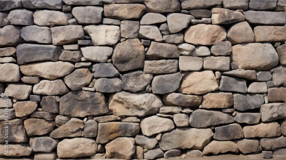 Classical Style Stone Wall with Large Rough Stones and Unpolished Patterns, Exuding High-Class and Design Aesthetic, Ideal for Industrial or Historical Backgrounds Classical Style Stone Wall with Large Rough Stones and Unpolished Patterns, Exuding High-Class and Design Aesthetic, Ideal for Industrial or Historical Backgrounds