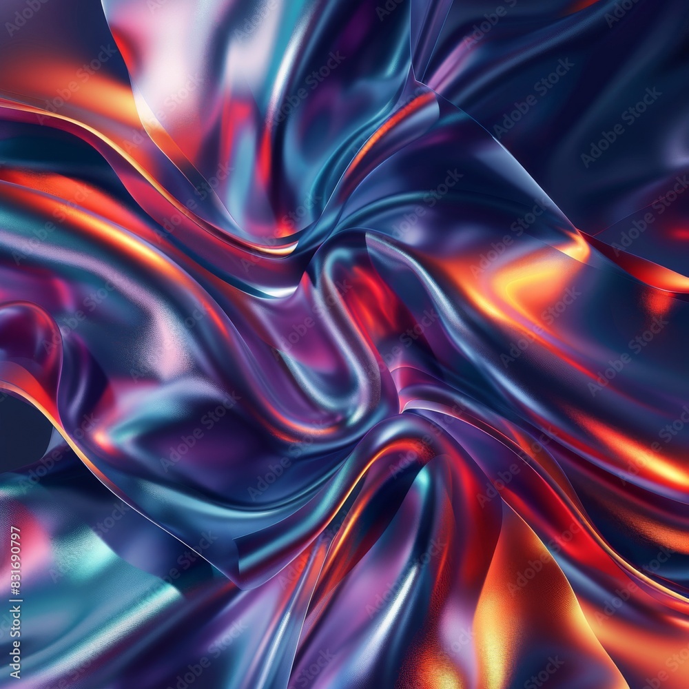 Neon waves sway and blend, creating a dynamic dance of vibrant color Neon waves sway and blend, creating a dynamic dance of vibrant color