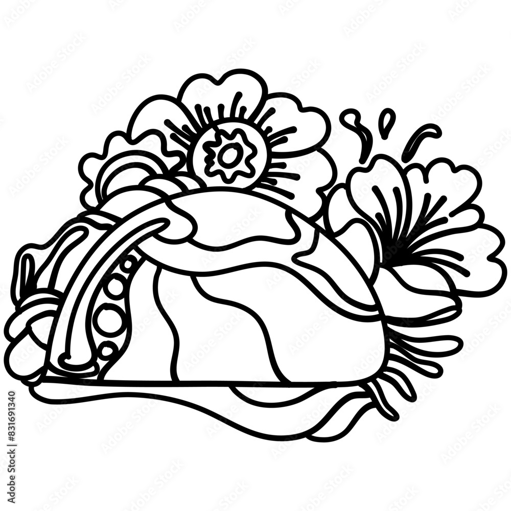 Whimsical Taco Food Abstract Greeting Card for Taco Lovers