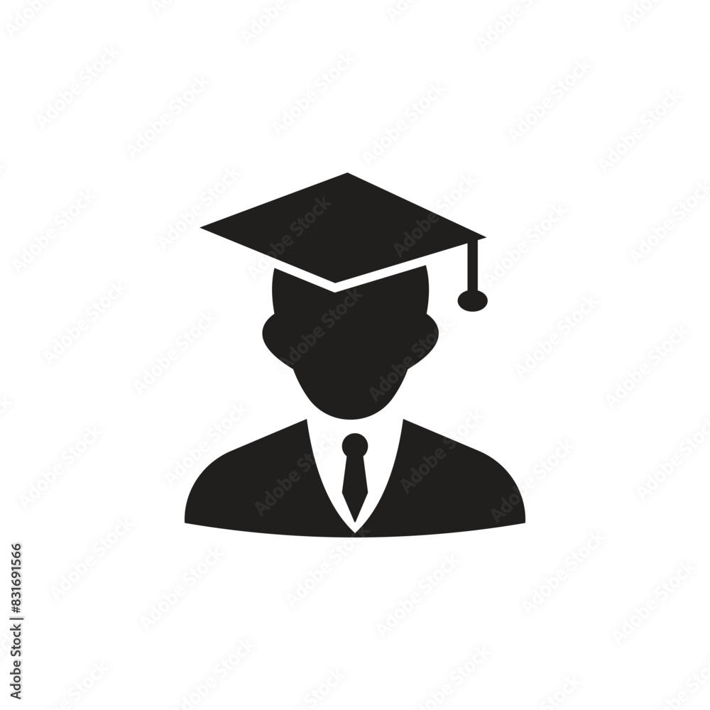 College student graduate icon design template isolated