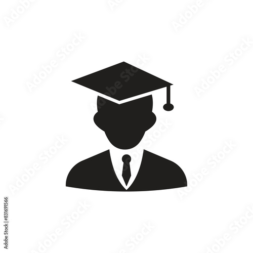 College student graduate icon design template isolated