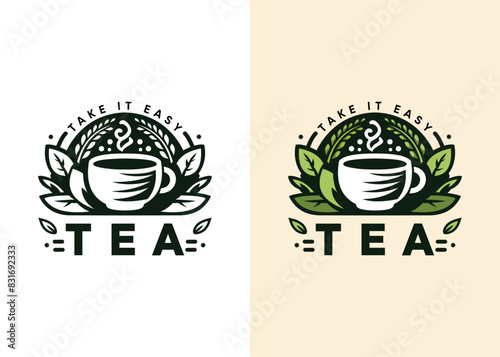 coffee cafe logo illustration design template