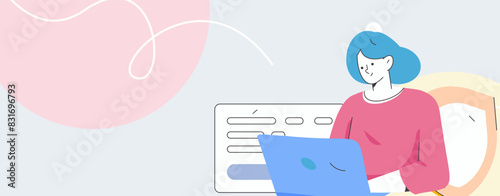 Business network security character flat vector concept operation hand drawn illustration
