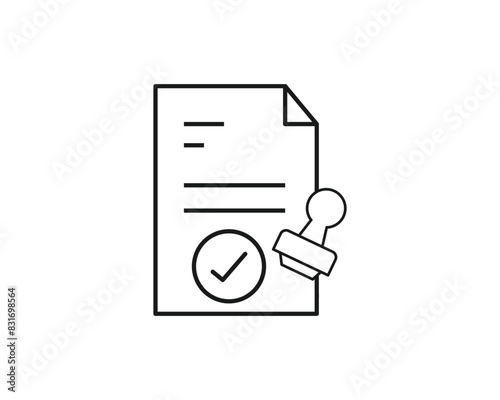 Valid document icon vector symbol design illustration