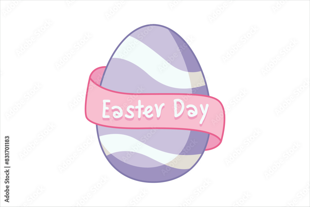 Easter Day Flat Sticker Design Easter Day Flat Sticker Design