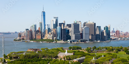 Bild auf Leinwand Downtown Manhattan from Governors Island