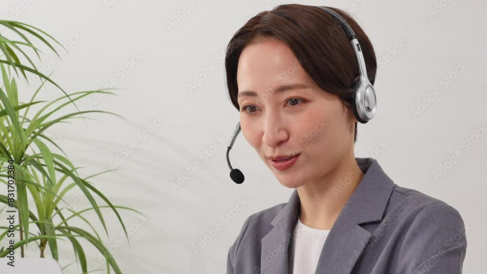 オフィスで働くオペレーター
