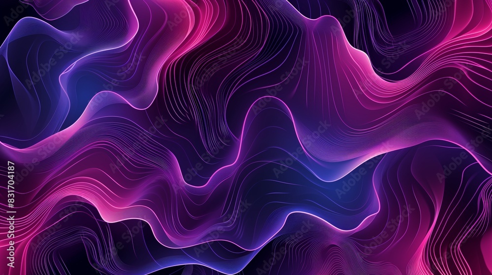 Abstract 3D Background with Blue and Purple Striped Lines Abstract 3D Background with Blue and Purple Striped Lines