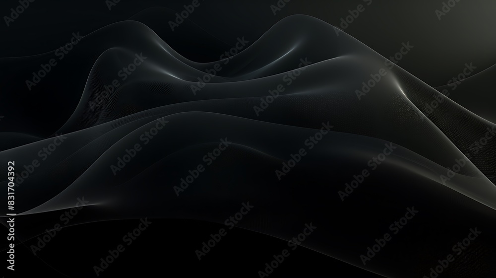 Fototapeta premium Black Mesh Background Illustration. Dark Abstract Background