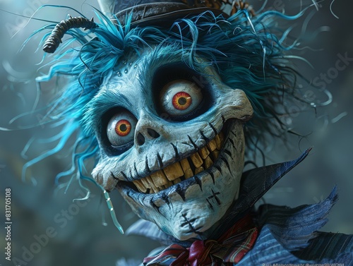 10 create a cartoon character that looks scary in a funny way, I need this character for youtube videos - generative ai