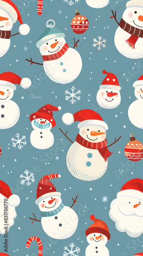 Seamless pattern of Christmas images © NaLan