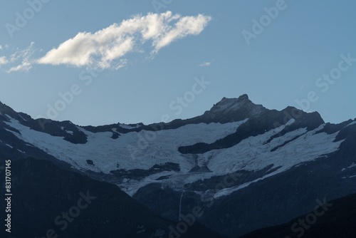 Mountain rannge of Southern Alps in Mt Aspiring, Otago, New Zealand. photo