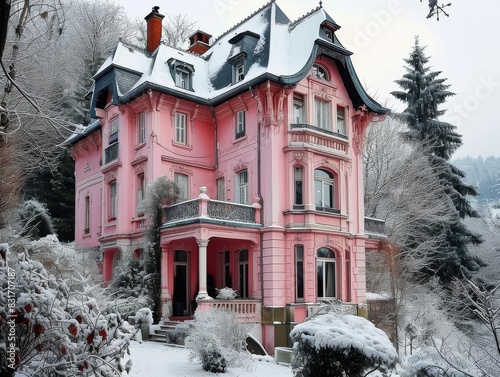 10 Big Beautiful Pink Houw - Generative AI
