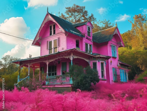 7 Big Beautiful Pink Houw - Generative AI